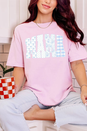 Bow And Blue Mama Comfort Colors Adult Ring - Spun Cotton Tee - Wholesale Accessory Market
