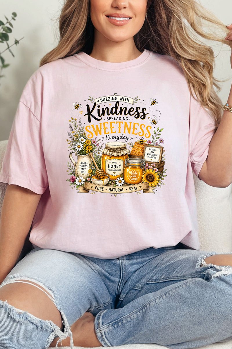 Buzzing With Kindness Comfort Colors Adult Ring-Spun Cotton Tee - Wholesale Accessory Market