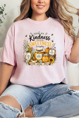 Buzzing With Kindness Comfort Colors Adult Ring-Spun Cotton Tee - Wholesale Accessory Market