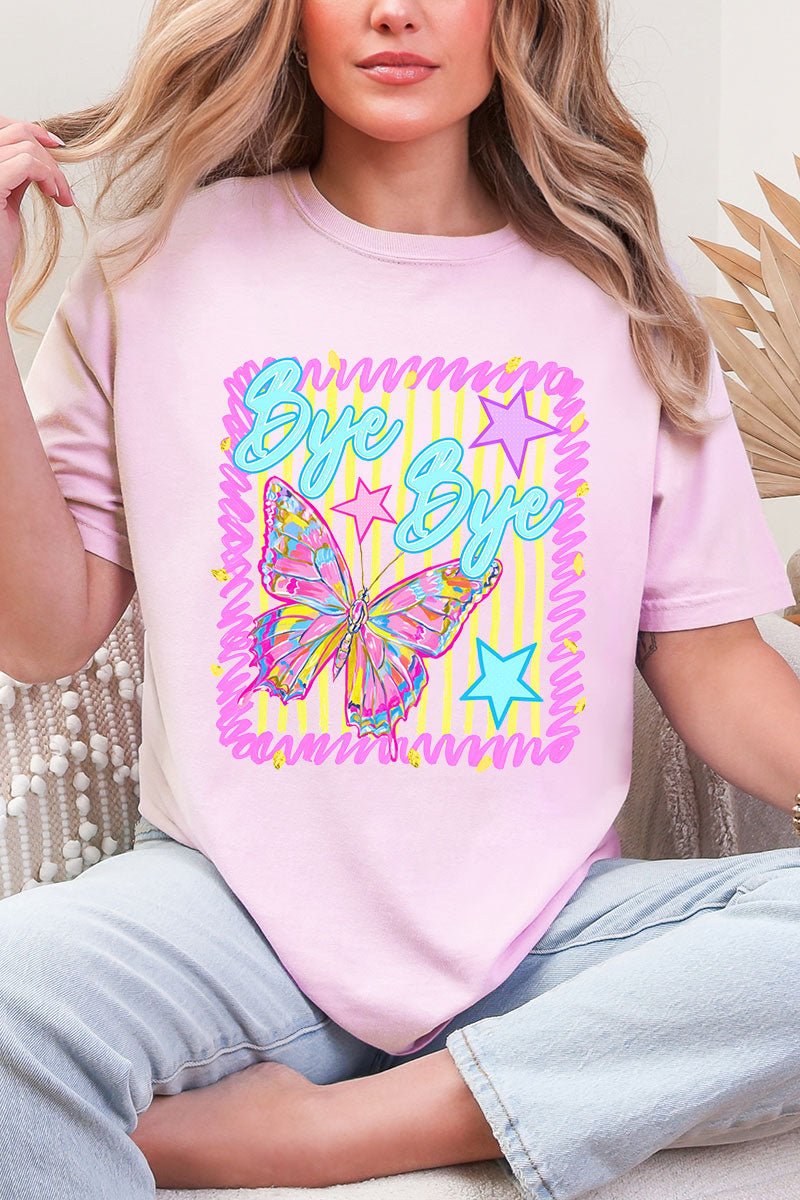 Bye Bye Butterfly Comfort Colors Adult Ring - Spun Cotton Tee - Wholesale Accessory Market
