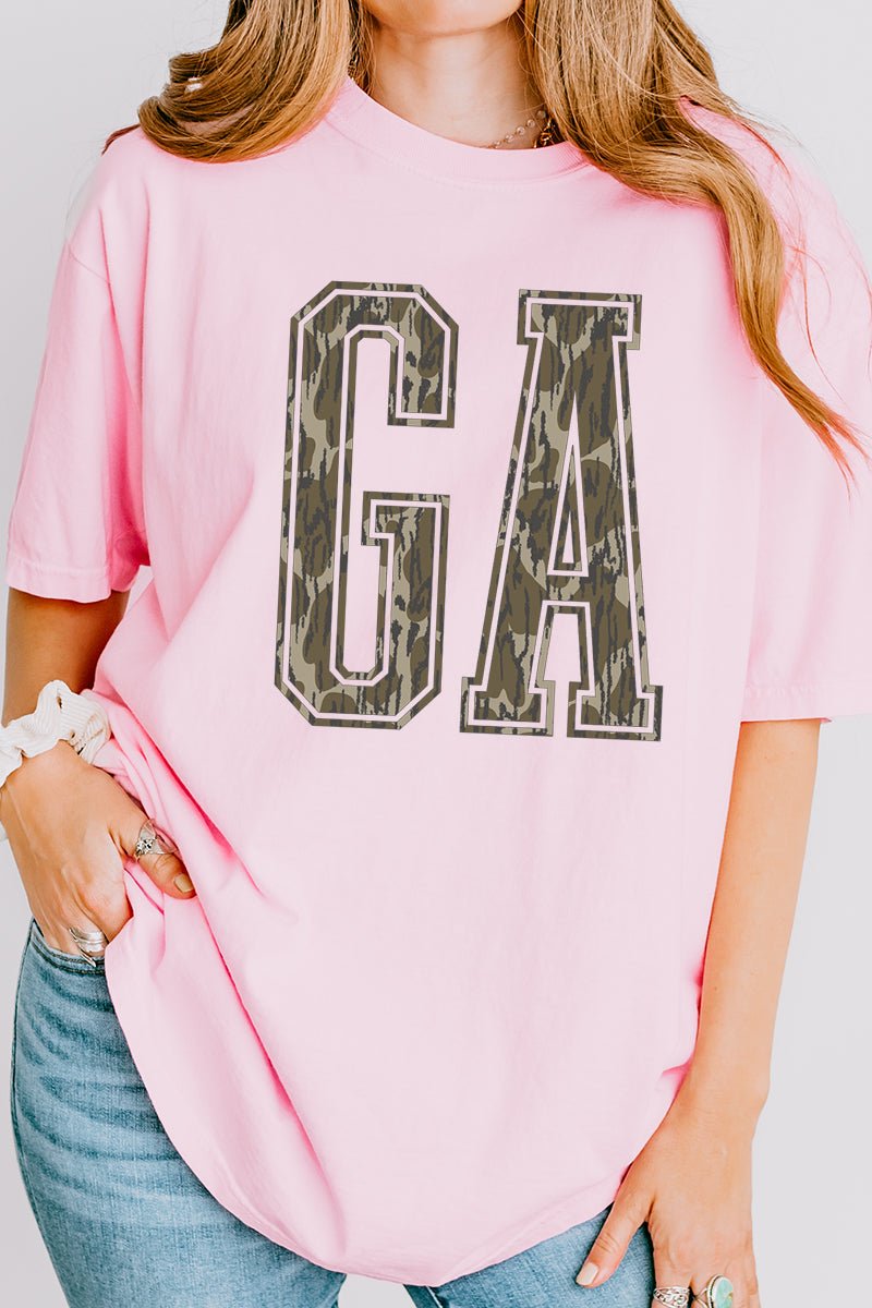 Camo GA Comfort Colors Adult Ring - Spun Cotton Tee - Wholesale Accessory Market