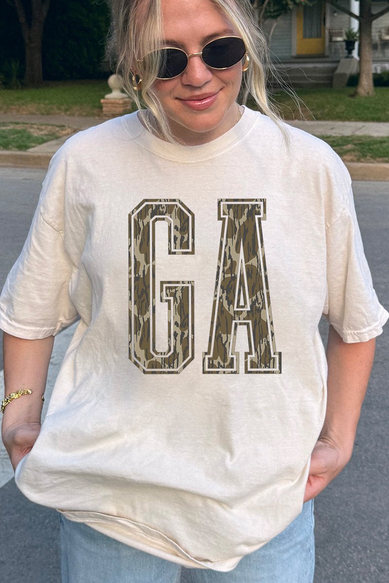 Camo GA Comfort Colors Adult Ring - Spun Cotton Tee - Wholesale Accessory Market