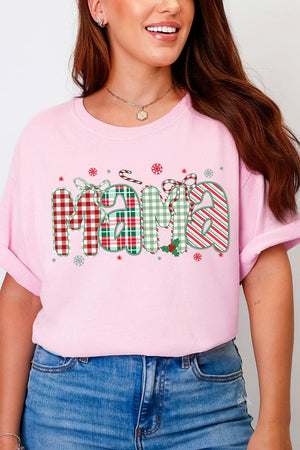 Candy Cane Lane Mama Comfort Colors Adult Ring - Spun Cotton Tee - Wholesale Accessory Market