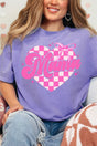 Checkered Love Mama Comfort Colors Adult Ring - Spun Cotton Tee - Wholesale Accessory Market
