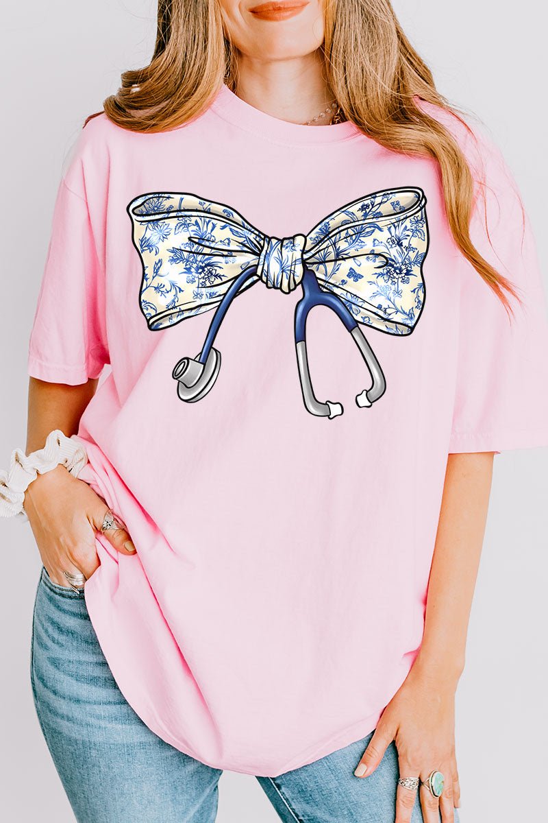 Womens Mom Wife Nurse T-Shirt With Love Heart Ring Stethoscope Tee Womens Mom Wife Nurse T-Shirt With Love Heart Ring Stethoscope Tee