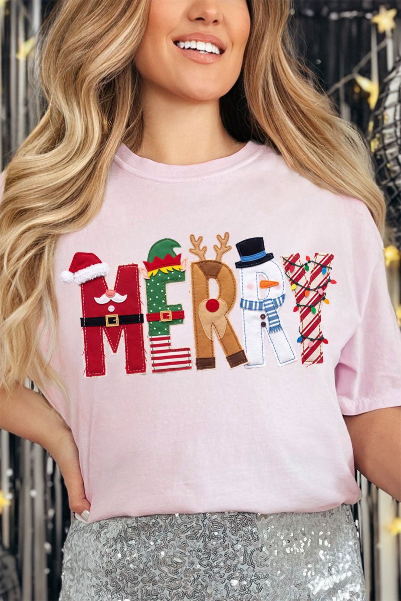Christmas Characters Merry Comfort Colors Adult Ring-Spun Cotton Tee - Wholesale Accessory Market