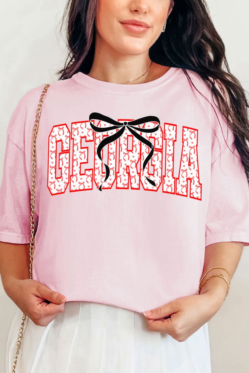 Coquette Varsity Georgia Comfort Colors Adult Ring - Spun Cotton Tee - Wholesale Accessory Market
