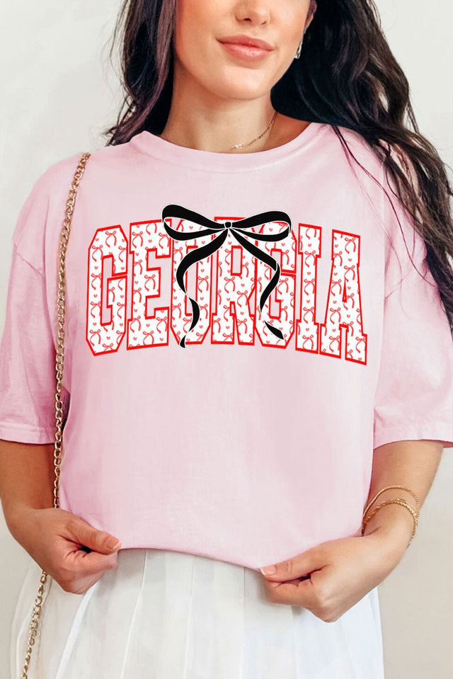 Coquette Varsity Georgia Comfort Colors Adult Ring - Spun Cotton Tee - Wholesale Accessory Market