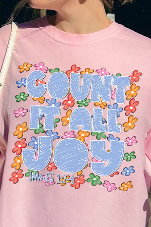 Count It All Joy Comfort Colors Adult Ring - Spun Cotton Tee - Wholesale Accessory Market
