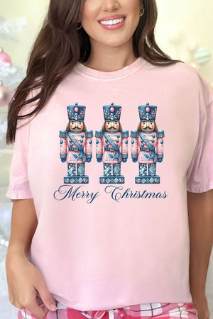 Cracker Chinoiserie Merry Christmas Comfort Colors Adult Ring - Spun Cotton Tee - Wholesale Accessory Market