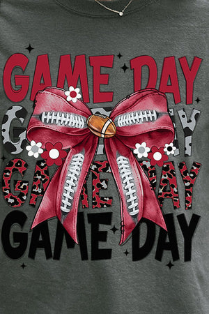 Crimson Stacked Gameday Comfort Colors Adult Ring - Spun Cotton Tee - Wholesale Accessory Market