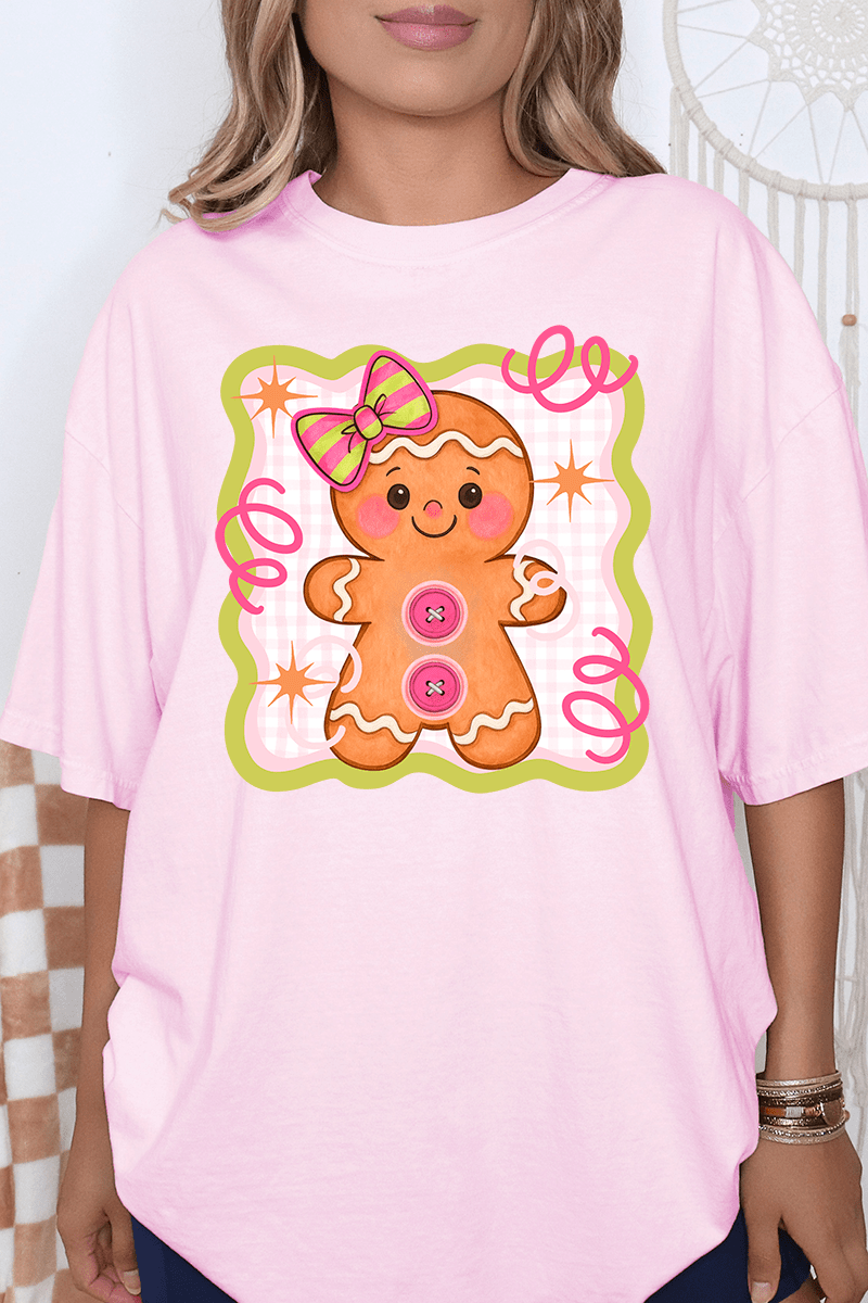 Doodle Gingerbread Comfort Colors Adult Ring - Spun Cotton Tee - Wholesale Accessory Market