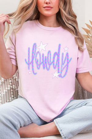 Electric Cowgirl Howdy Comfort Colors Adult Ring - Spun Cotton Tee - Wholesale Accessory Market