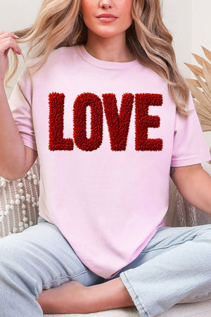 Fall In Love Faux Yarn Comfort Colors Adult Ring - Spun Cotton Tee - Wholesale Accessory Market