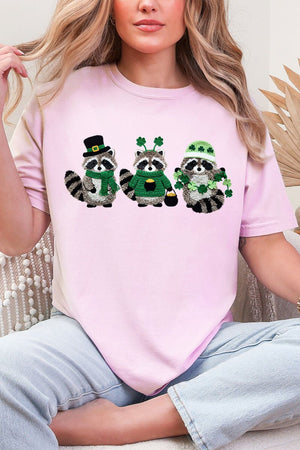 Faux Yarn Clover Crew Comfort Colors Adult Ring - Spun Cotton Tee - Wholesale Accessory Market