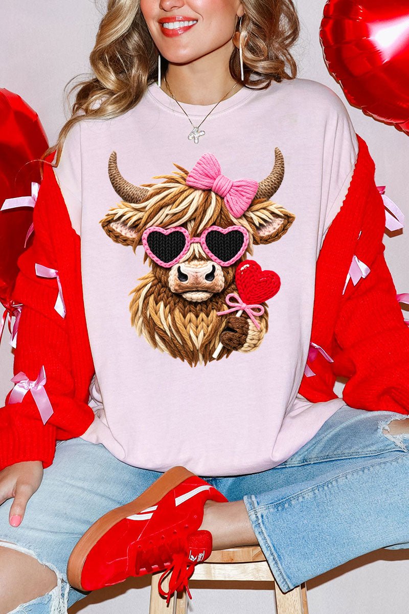 Faux Yarn Highland Romance Comfort Colors Adult Ring - Spun Cotton Tee - Wholesale Accessory Market