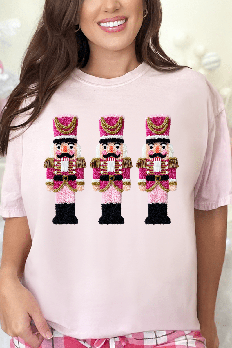 Faux Yarn Holiday Guard Nutcracker Comfort Colors Adult Ring - Spun Cotton Tee - Wholesale Accessory Market