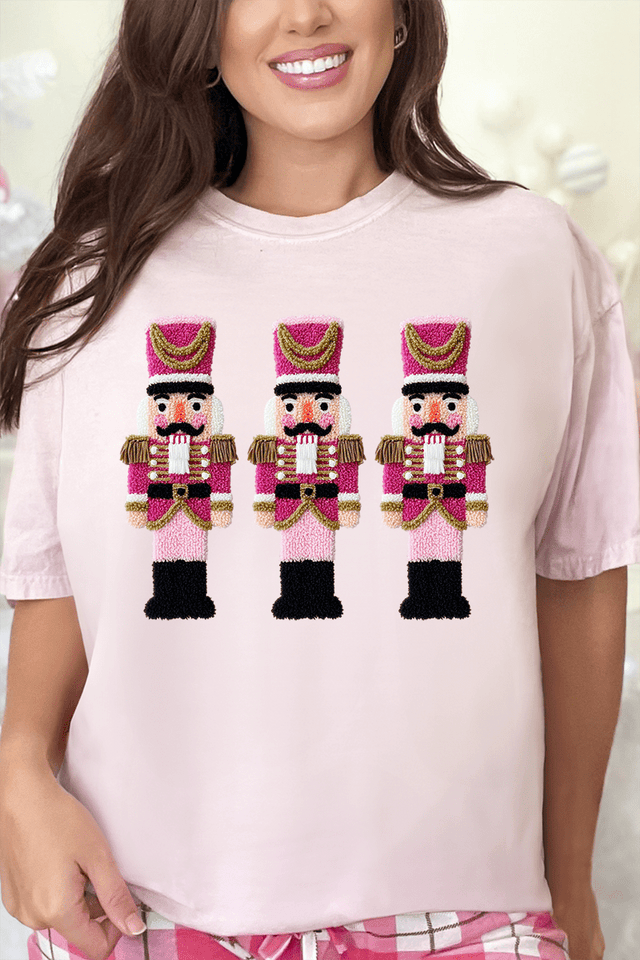 Faux Yarn Holiday Guard Nutcracker Comfort Colors Adult Ring - Spun Cotton Tee - Wholesale Accessory Market
