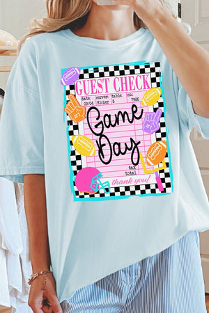 Game Day Guest Check Comfort Colors Adult Ring - Spun Cotton Tee - Wholesale Accessory Market