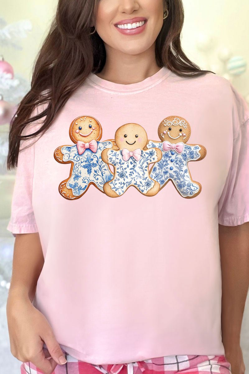 Gingerbread Chinoiserie Christmas Comfort Colors Adult Ring - Spun Cotton Tee - Wholesale Accessory Market