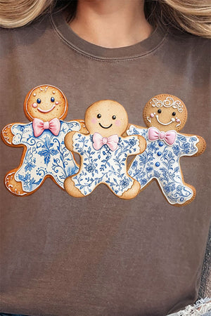 Gingerbread Chinoiserie Christmas Comfort Colors Adult Ring - Spun Cotton Tee - Wholesale Accessory Market