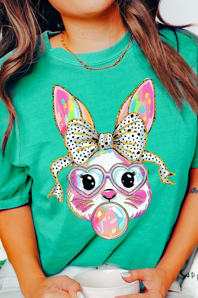 Glitzy Brushed Bunny Comfort Colors Adult Ring - Spun Cotton Tee - Wholesale Accessory Market