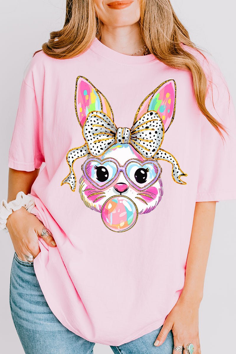 Glitzy Brushed Bunny Comfort Colors Adult Ring - Spun Cotton Tee - Wholesale Accessory Market