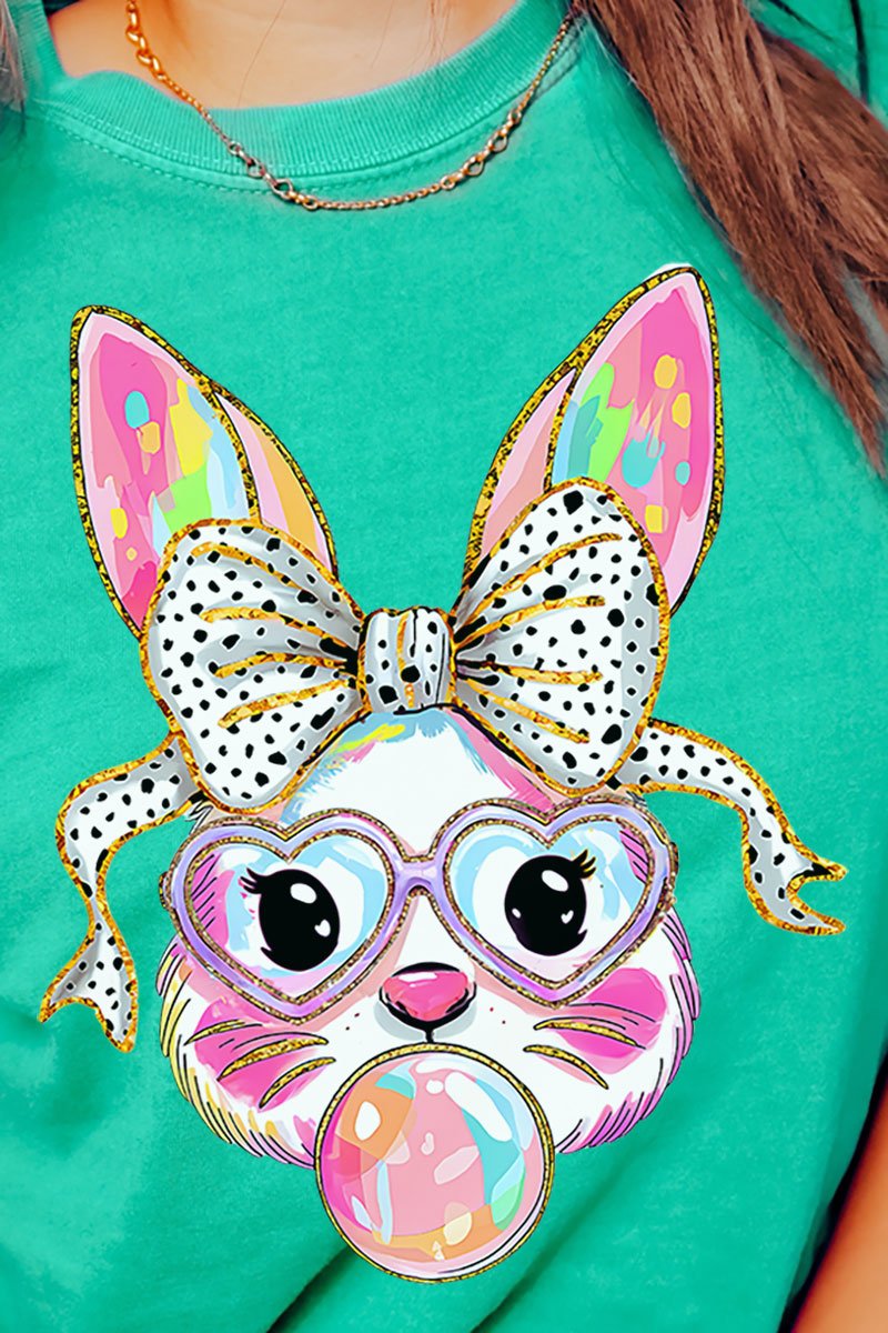 Glitzy Brushed Bunny Comfort Colors Adult Ring - Spun Cotton Tee - Wholesale Accessory Market