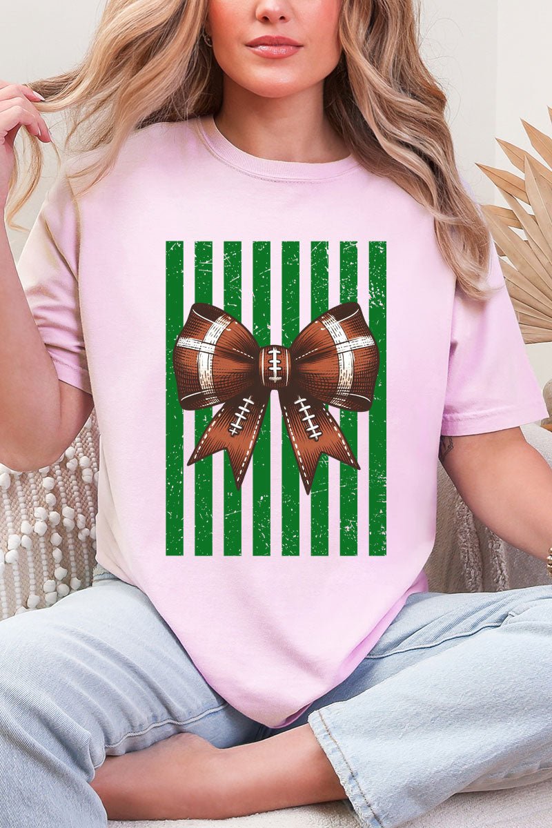 Green Varsity Bow Comfort Colors Adult Ring-Spun Cotton Tee - Wholesale Accessory Market