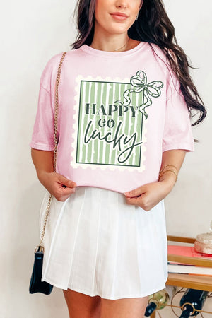 Happy Go Lucky Comfort Colors Adult Ring - Spun Cotton Tee - Wholesale Accessory Market