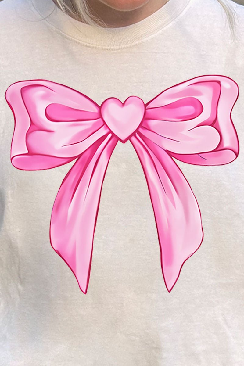 Heartstrings Coquette Bow Comfort Colors Adult Ring - Spun Cotton Tee - Wholesale Accessory Market