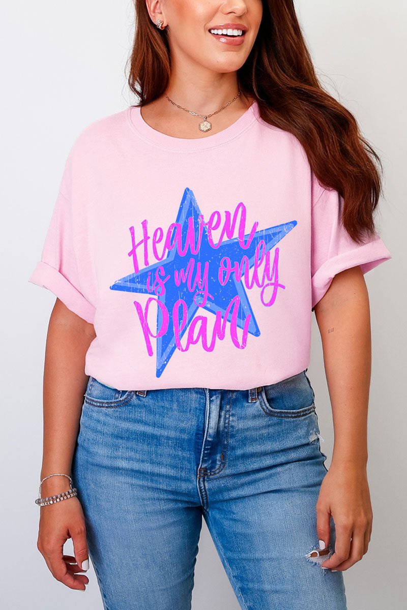 Heaven Is My Only Plan Comfort Colors Adult Ring - Spun Cotton Tee - Wholesale Accessory Market