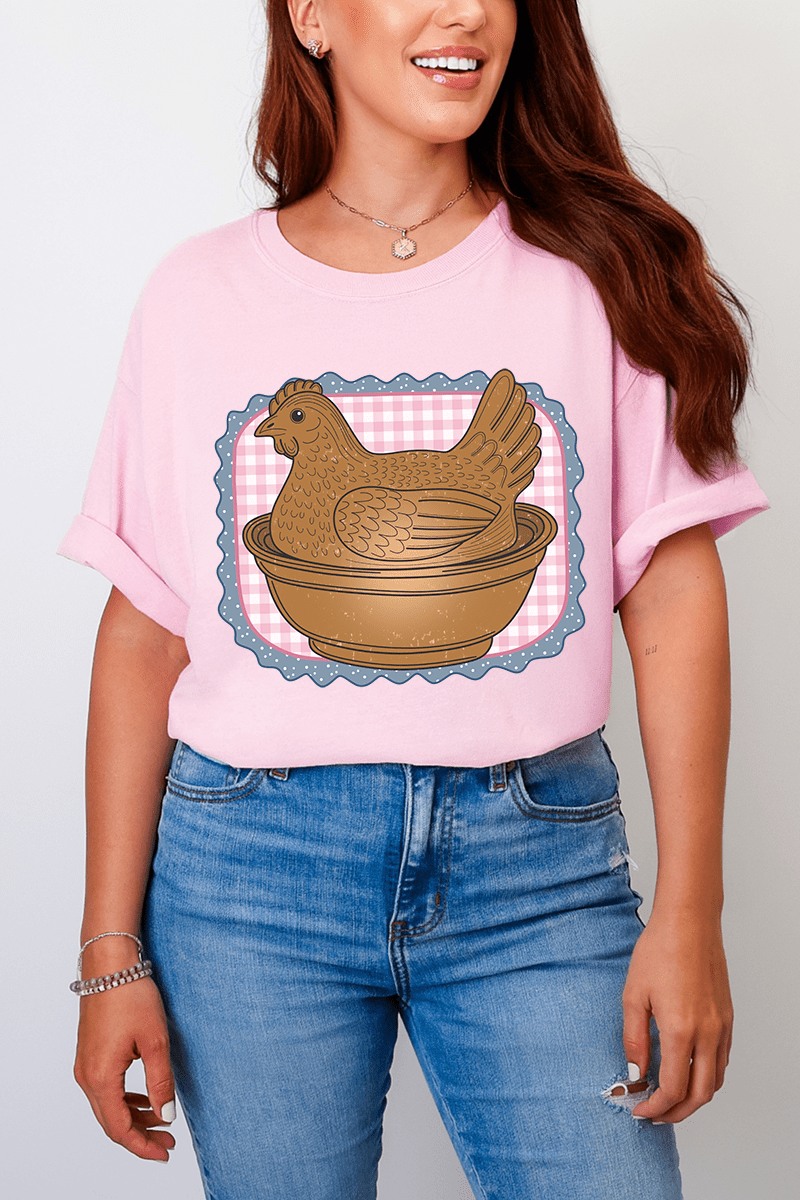 Hen & Home Comfort Colors Adult Ring - Spun Cotton Tee - Wholesale Accessory Market