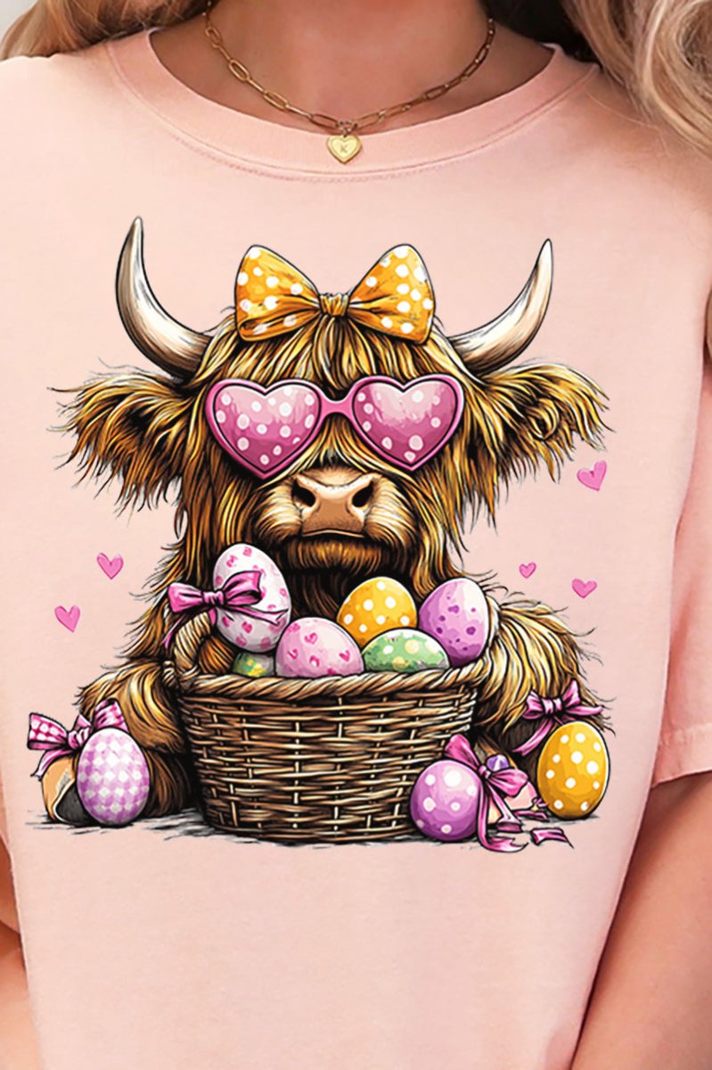 Highland Hops & Eggs Comfort Colors Adult Ring - Spun Cotton Tee - Wholesale Accessory Market