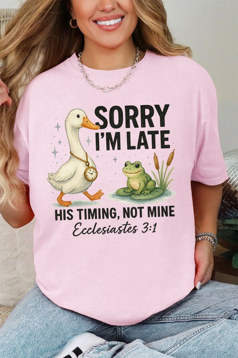 His Timing Not Mine Comfort Colors Adult Ring - Spun Cotton Tee - Wholesale Accessory Market