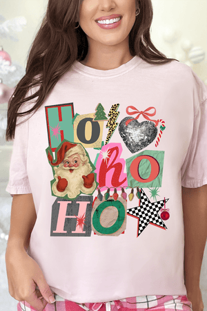 Ho Ho Retro Christmas Comfort Colors Adult Ring - Spun Cotton Tee - Wholesale Accessory Market