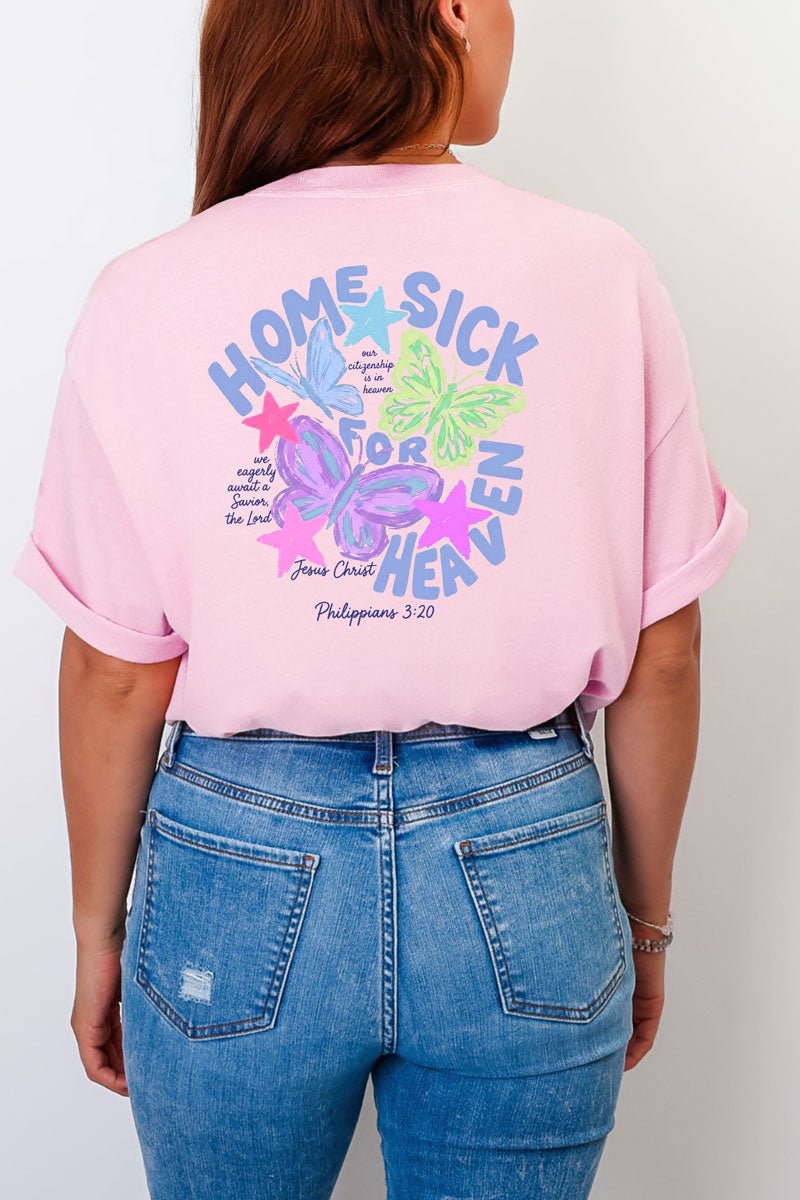 Homesick For Heaven Front & Back Comfort Colors Adult Ring-Spun Cotton Tee - Wholesale Accessory Market