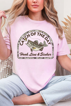 Hook Line & Sinker Brown Comfort Colors Adult Ring-Spun Cotton Tee - Wholesale Accessory Market