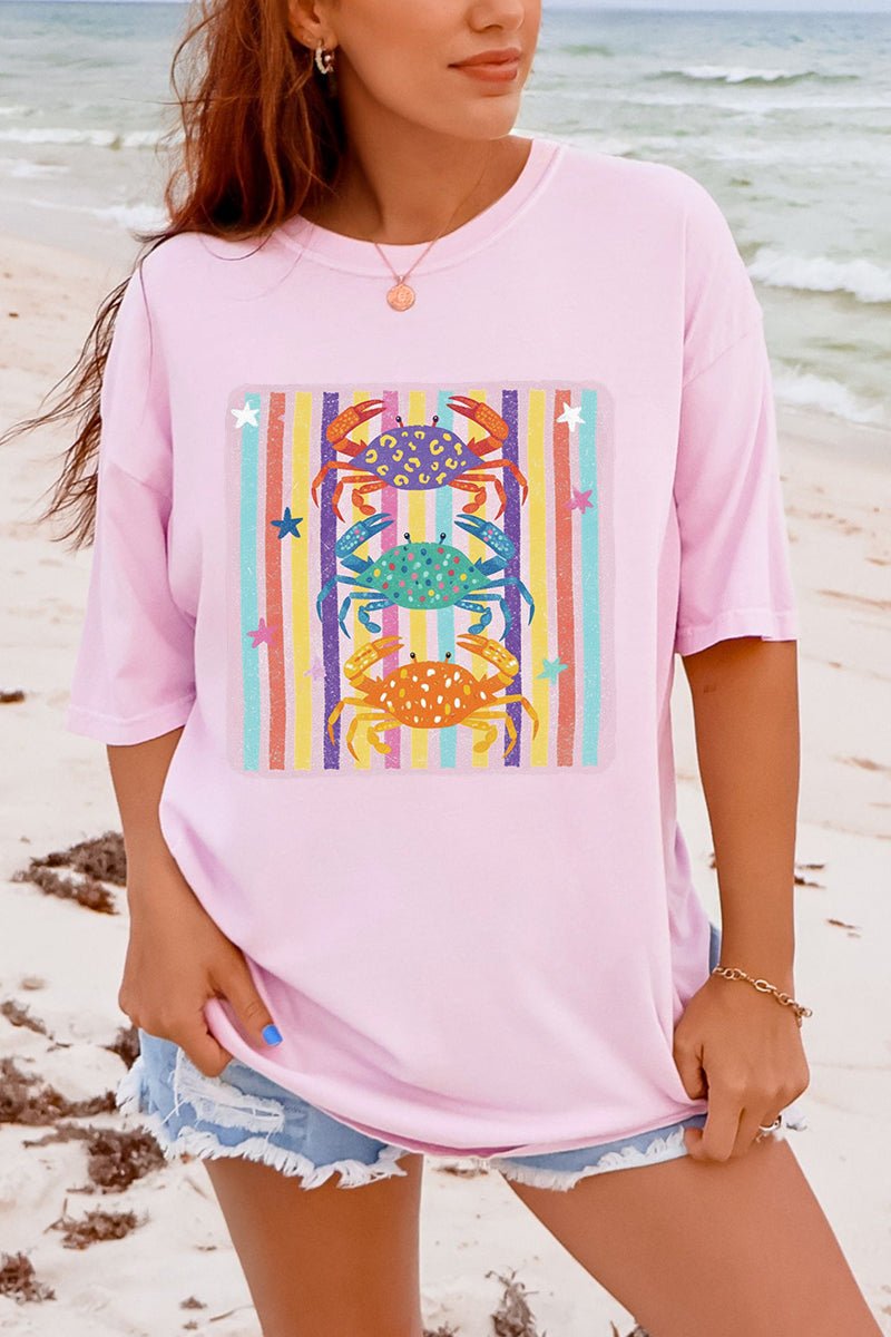 Hot Crab Summer Comfort Colors Adult Ring - Spun Cotton Tee - Wholesale Accessory Market