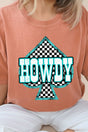 Howdy Checkered Spade Comfort Colors Adult Ring - Spun Cotton Tee - Wholesale Accessory Market
