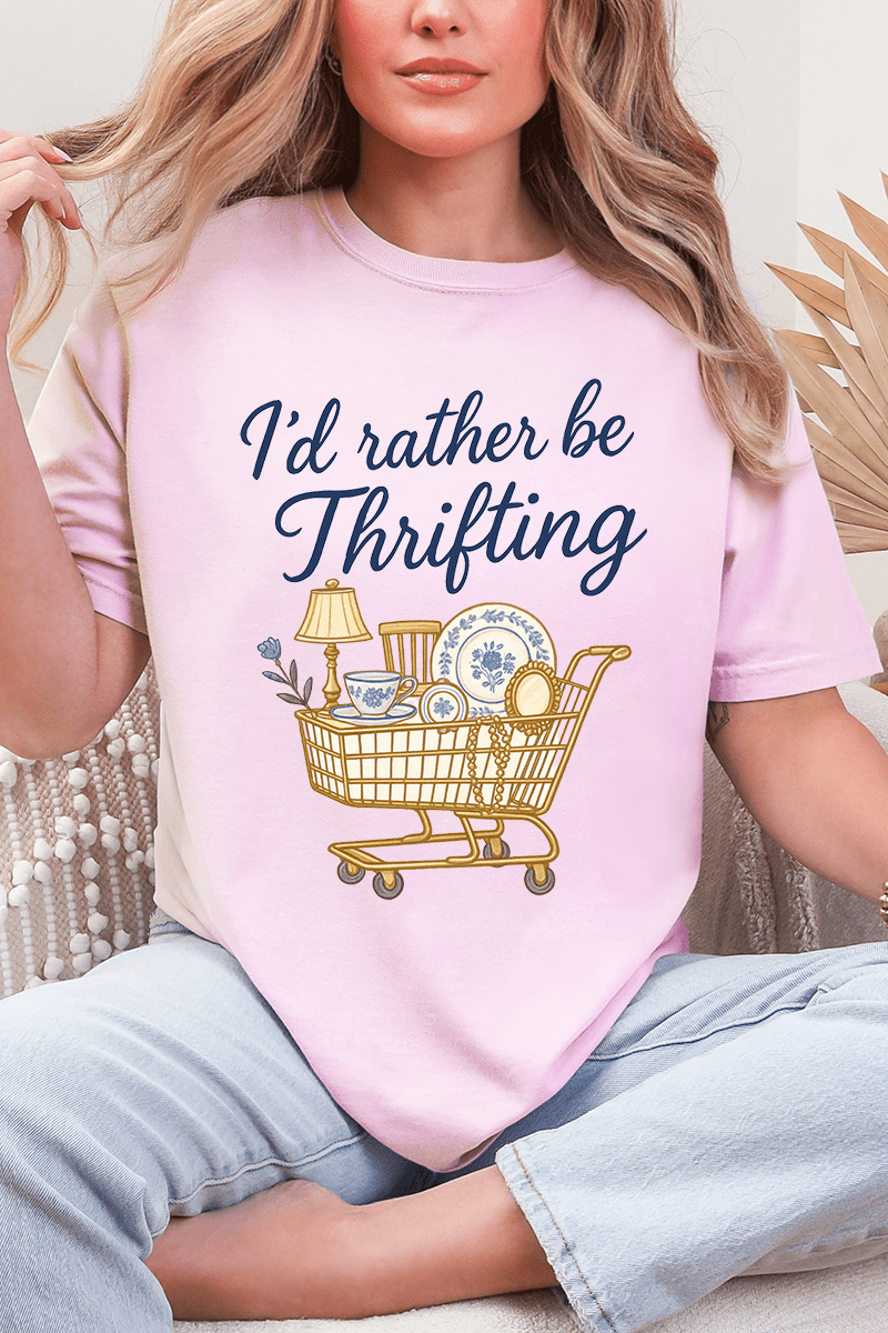 I'd Rather Be Thrifting Comfort Colors Adult Ring - Spun Cotton Tee - Wholesale Accessory Market
