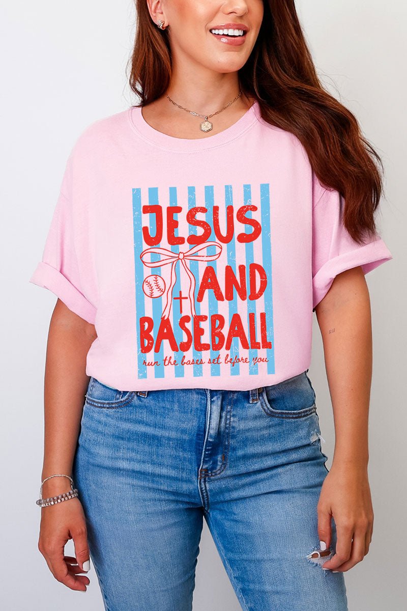 Jesus And Baseball Comfort Colors Adult Ring - Spun Cotton Tee - Wholesale Accessory Market