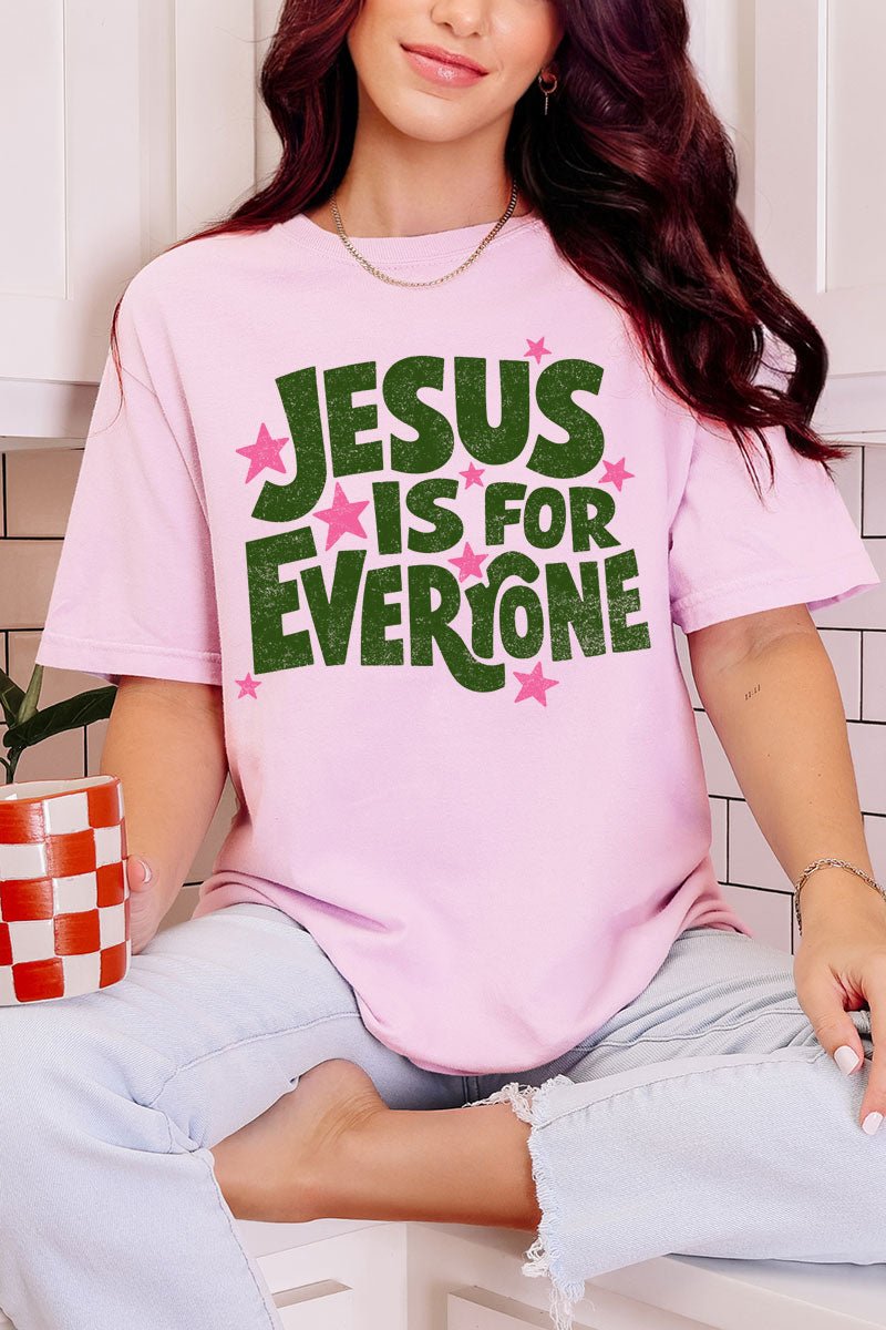 Jesus Is For Everyone Comfort Colors Adult Ring - Spun Cotton Tee - Wholesale Accessory Market
