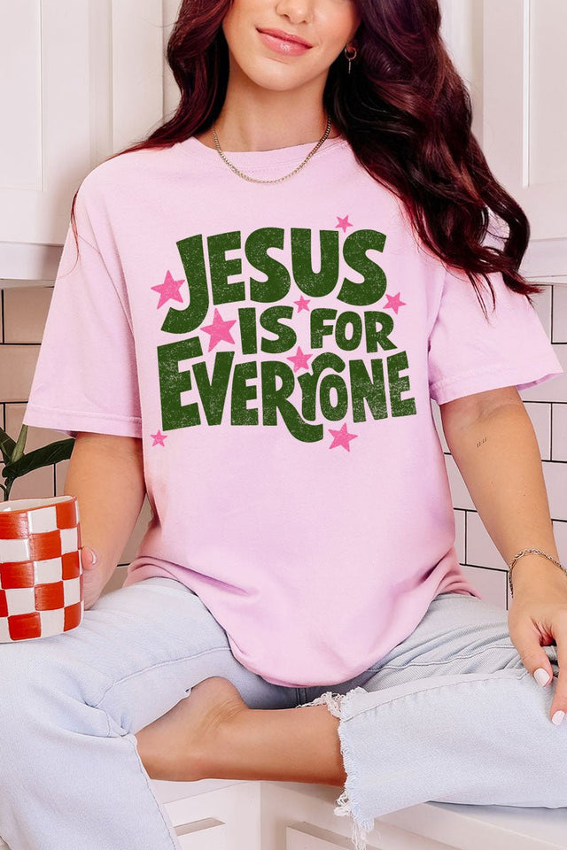 Jesus Is For Everyone Comfort Colors Adult Ring - Spun Cotton Tee - Wholesale Accessory Market