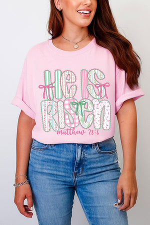 Lace & Bloom He Is Risen Comfort Colors Adult Ring - Spun Cotton Tee - Wholesale Accessory Market