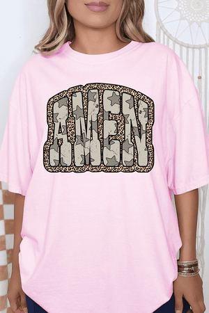 Leopard Star Amen Comfort Colors Adult Ring - Spun Cotton Tee - Wholesale Accessory Market