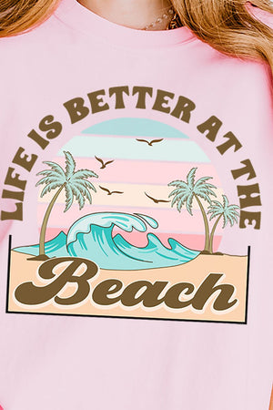 Life Is Better At The Beach Adult Ring-Spun Cotton Tee - Wholesale Accessory Market