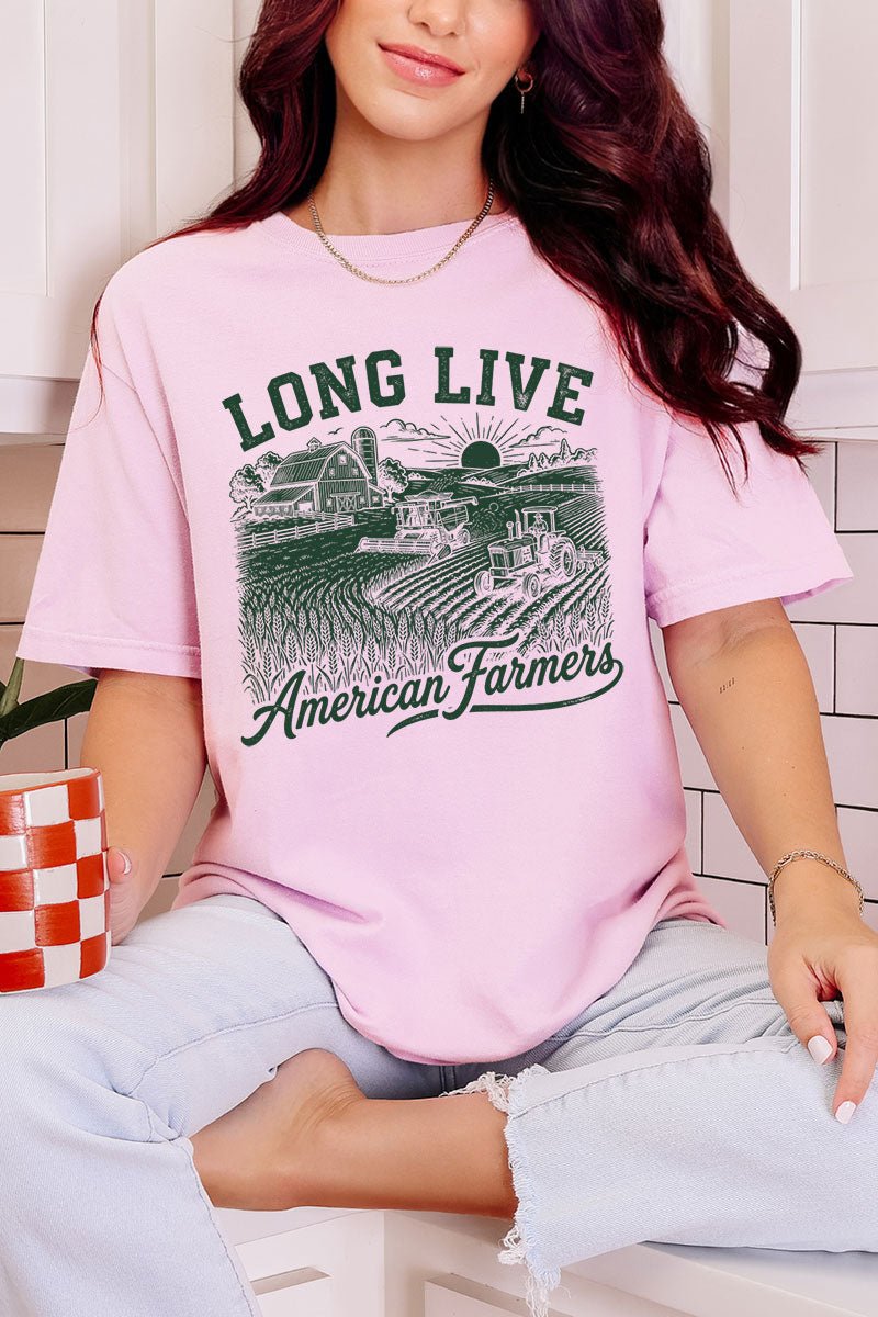 Long Live American Farmers Comfort Colors Adult Ring-Spun Cotton Tee - Wholesale Accessory Market