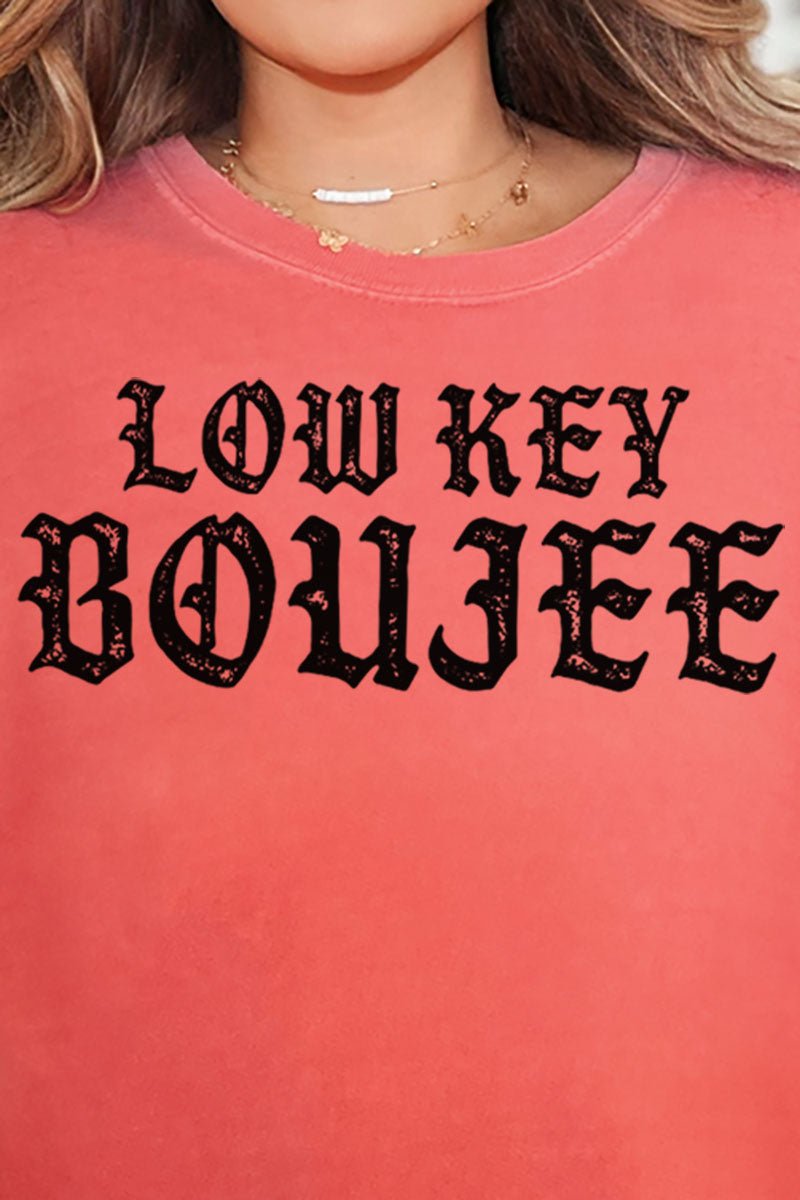 Low Key Boujee Comfort Colors Adult Ring - Spun Cotton Tee - Wholesale Accessory Market