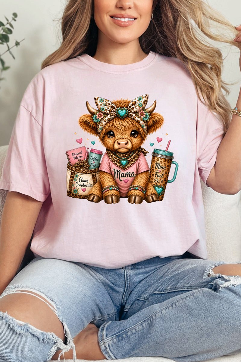 Mama Raising The Herd Comfort Colors Adult Ring-Spun Cotton Tee - Wholesale Accessory Market